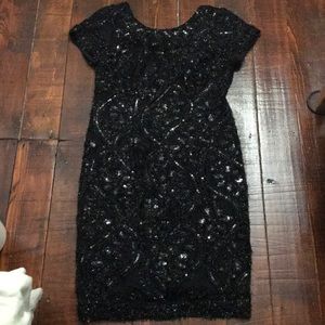 SD Collection black sequin cocktail dress